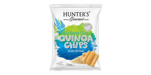 HUNTERS GOURMET QUINOA CHIPS - SALT & VINEGAR 75GM