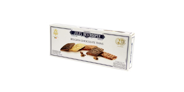 JULES DESTROOPER BELGIAN CHOCOLATE THINS 100GM