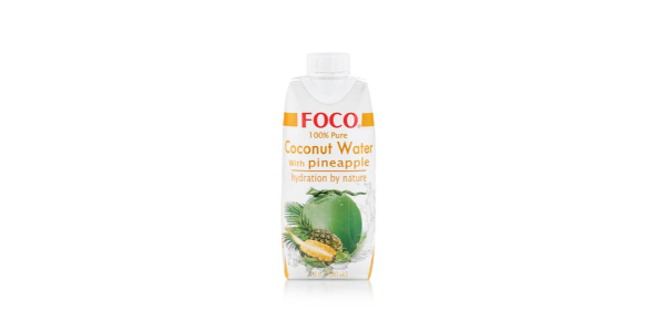 FOCO UHT COCONUT WATER PINEAPPLE 330ML