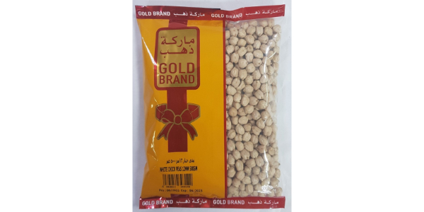 GOLD BRAND WHITE CHICK PEAS 12MM 500GM
