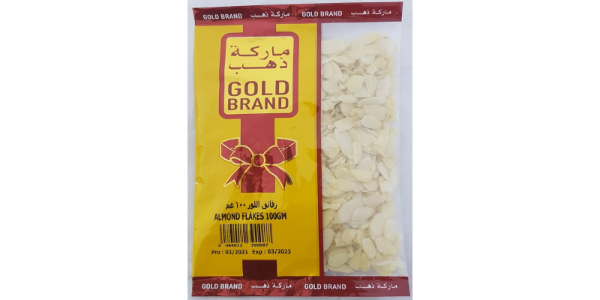 GOLD BRAND ALMOND FLAKES 100GM
