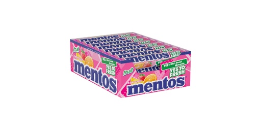 [125685] MENTOS RAINBOW FRUIT FLAVORED CHEWY CANDY 29G