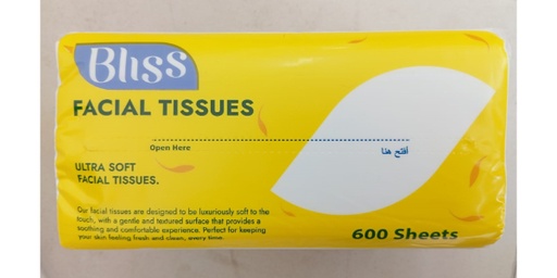 [157167] BLISS SOFT PACK TISSUE 1PLY 600 SHEETS