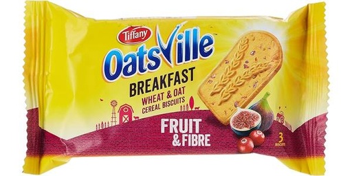 [129965] TIFFANY OATSEVILLE BREAKFAST FRUIT & FIBRE CEREAL BISCUITS 50G