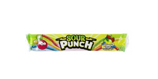 [148466] SOUR PUNCHSOUR PUNCH RAINBOW STRAWS 57G