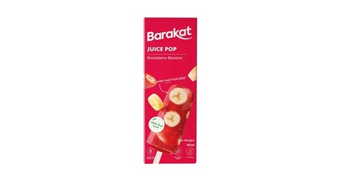 [157301] BARAKAT STRAWBERRY BANANA JUICE POPS 80ML