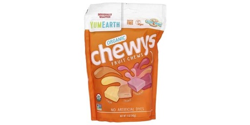 [154093] YUM EARTH ORGANIC CHEWYS FRUIT CHEW 142G