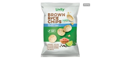 [157447] LIVITY BROWN RICE CHIPS SEA SALT 12/60G