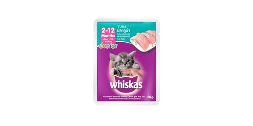 [153702] WHISKAS JUNIOR TUNA CAT FOOD 80G