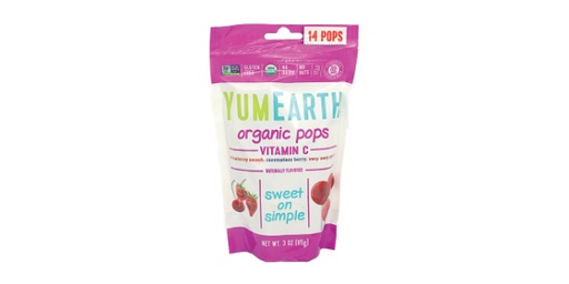 [130857] YUMEARTH VITAMIN C ORGANIC LOLLIPOPS 85G
