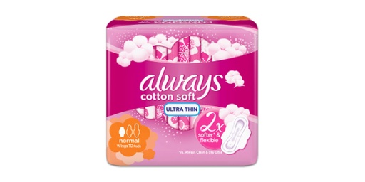 [111743] ALWAYS SOFT ULTRA THIN PADS WITH WINGS 10 PADS