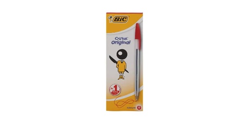 [123248] BIC CRISTAL BALLPEN RED MED BOX/10