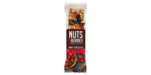 [156527] NUTS & BERRIES  DARK CHOCO SOUR CHERRY 40G