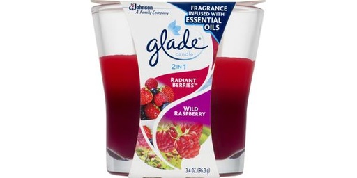 [128239] GLADE CANDLE 2IN1 RADIANT BERRIES& WILD RASPBERRY 96.3G