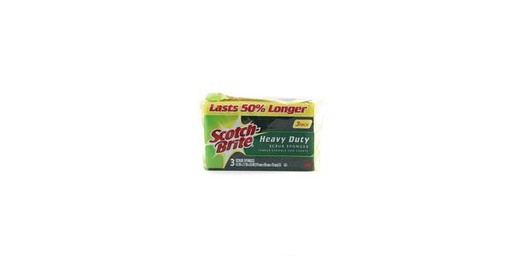 [130280] SCOTCH BRITE SCRUB SPONGE HEAVYDUTY 3PCS