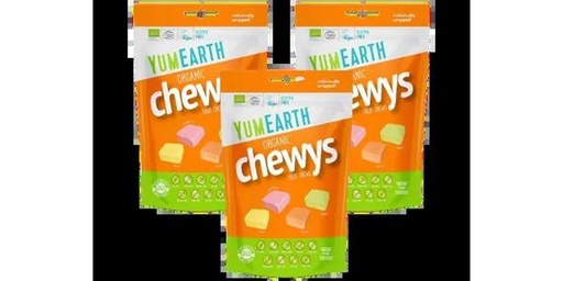 [155833] YUM EARTH CANDY ORGANIC CHEWYS 3X142G