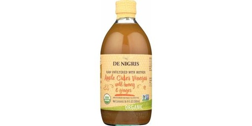 [144146] DE NIGRIS ORGANIC APPLE CIDER VINEGER HONEY GINGER 500ML