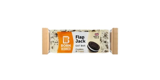 [153438] BORN WINNER FLAP JACK OAT BARS COOKIES & CREAM 100G