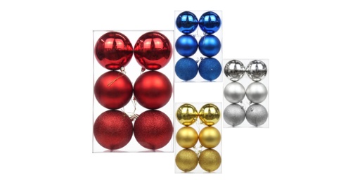 [153074] CHRISTMAS DECORATE BALL SET 6PCS 