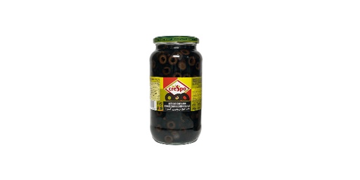 [114532] CRESPO SLICED BLACK OLIVES JAR 890G