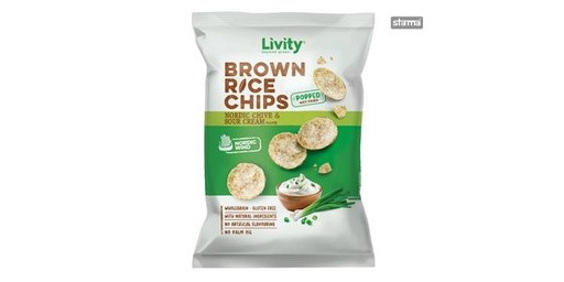 [157449] LIVITY BRWN RICE CHPS SOUR CREAM 12/60G