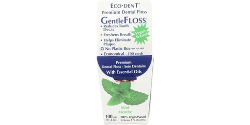 [104713] ECO DENTAL FLOSS DENTAL GENTLE FLOSS MINT 100YDS