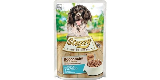 [132707] STUZZY DOG JELY WITH OCEAN FISH 100G
