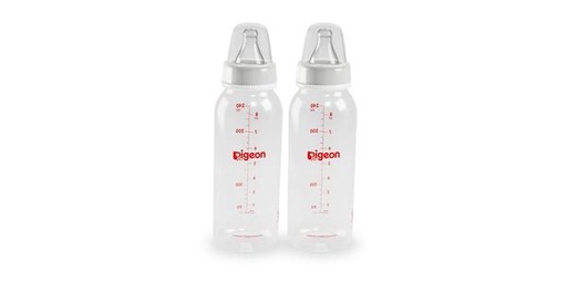 [133727] PIGEON GLASS BOTLE WHITE WITH HANDLE 240ML