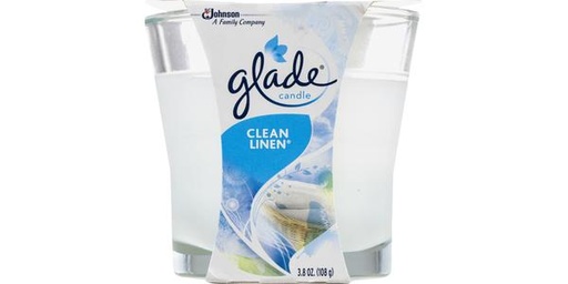 [128243] GLADE CANDLE CLEAN LINEN 3.8 OZ