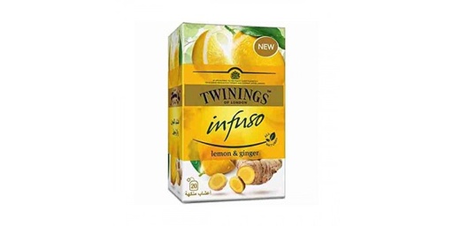 [130072] TWINING LEMON & GINGER TEA 50 TEA BAGS