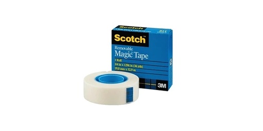 [138866] SCOTCH 3M REMOVABLE MAGIC TAPE 3/4X36YD 19MMX32.9M