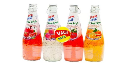 [144771] PURE COOL BASIL SEED ASSORTED DRINK 290ML