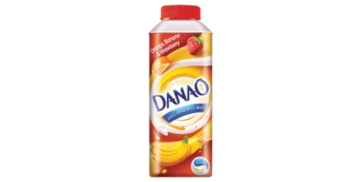 [120767] DANAO JUICE MILK ORANGE BANANA STRAWBERRY 180ML