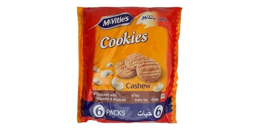 MCVITIES CASHEW COOKIES 6X68GM