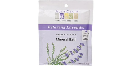 [103408] AURA CACIA MINERAL BATH RELAXING LAVENDAR 2.50 OZ