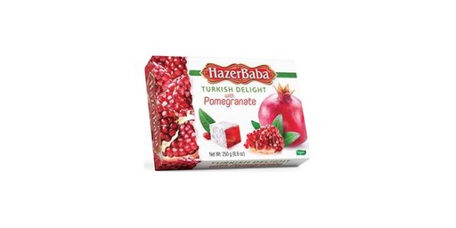[151285] HAZERBABA TURKISH DELIGHT POMEGRANATE ZERESHK 250G