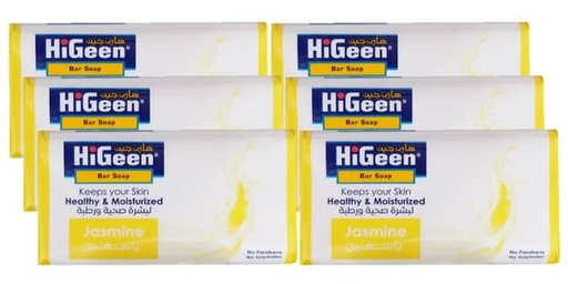 [155385] HIGEEN BAR SOAP JASMINE (5+1FREE) 75G