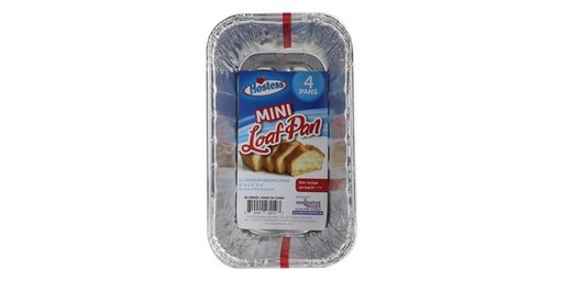[143626] HOSTESS ALUMINUM 4P MINI LOAF PANS