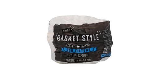 [136606] SIGNATURE SELECT COFFEE FILTER BASKET STYLE 200CT