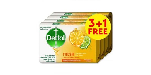 [143115] DETTOL SOAP FRESH @ 35% OFF 4X165G
