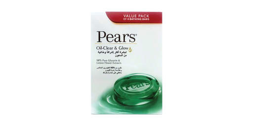 [156792] PEARS OIL CLEAR & GLOW SOAP 4X125G