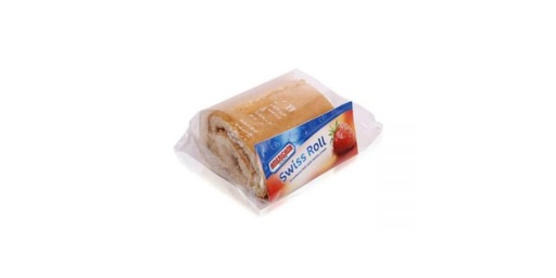 AMERICANA HALF SWISS ROLL STRAWBERRY 55GM