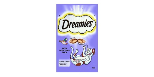 [130050] DREAMIES DELECTABLE DUCK CAT TREATS, 60G