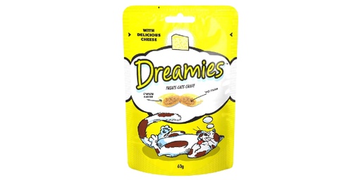 [130049] DREAMIES DELICIOUS CHEESE CAT TREATS, 60G