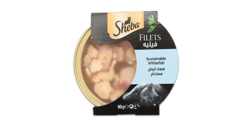[153717] SHEBA FILETS SUSTAINABLE WHITE FISH CAT FOOD 60G