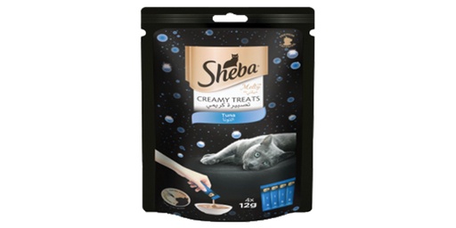 [153691] SHEBA MELTY CREAMY TREATS TUNA FLAVOR CAT FOOD 4X12G