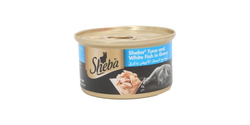 [113279] SHEBA TUNA & WHITE FISH CAT FOOD CAN 85G
