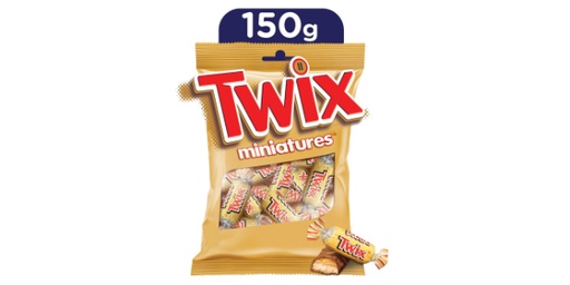 [113738] TWIX MINIATURES CHOCOLATE BAG, 150G