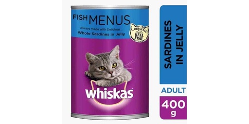 [113258] WHISKAS FISH SARDINE IN JELLY 400 G