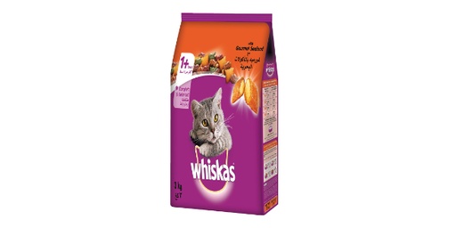 [113263] WHISKAS GOURMET SEAFOOD CAT FOOD BAG, 3KG